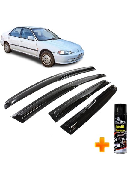 Honda Civic Mügen Cam Rüzgarlığı 1992 - 1995 Arası 4 Lü Takım +500ML Lastik Parlatıcı fiyatları