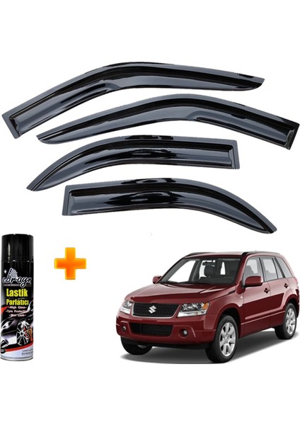 Suzuki Grand Vitara Mügen Cam Rüzgarlığı 2006-2012 Arası 4 Lü Takım +500ML Lastik Parlatıcı fiyatları