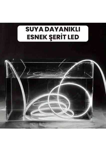 Neon LED (6X12MM) 5 Metre Hazır Kumandalı  Müzik Kontrol Uygulamadan Kontrol