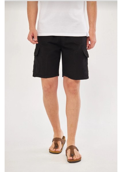 3A Moda Erkek Yazlık Keten Karışımı Relaxed Kargo Şort fırsatları