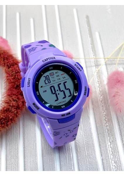 30 mt Suya Dayanıklı Diğital Spor Kasa Alarm-Kronometre-Işıklı Çoçuk Kol Saati C.PT01Y.99