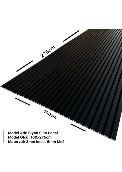 Akustik Slim Duvar Kaplama Paneli 100CM x 275CM