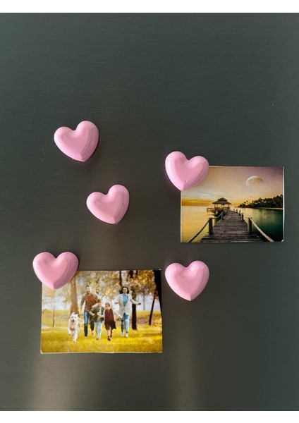 Magnet -Buzdolabı Magneti - Buzdolabı Süsü - 5’li Set Kalpli Magnet