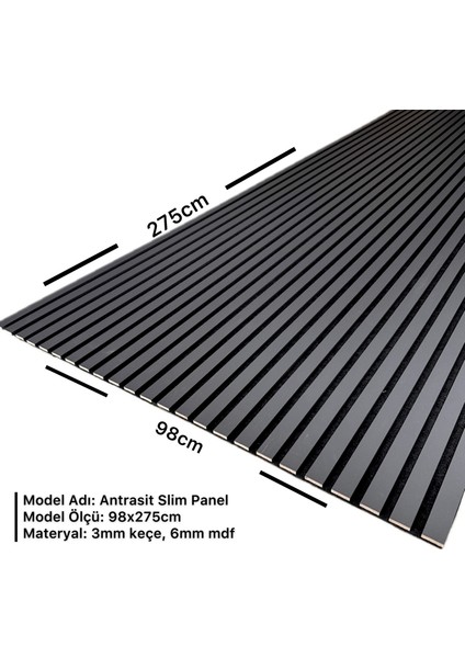 Akustik Slim Duvar Kaplama Paneli 100CM x 275CM