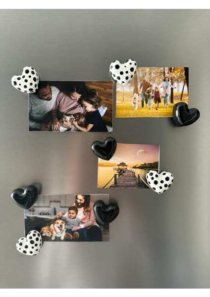Magnet -Buzdolabı Magneti - Buzdolabı Süsü - 8’li Set Kalpli Magnet