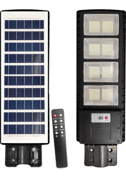 RC-13041 400WATT 512 Ledli Güneş Enerjili Solar Sokak Lambası Kumandalı/hareket Sensörlü/parlaklık ve Zaman Ayarlı