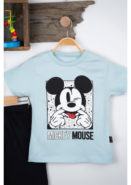 Mıckey Mouse Yazlık T-Shirt Alt Üst Takım Pamuk