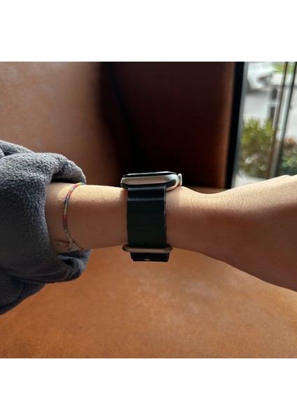 Apple Watch 4 Uyumlu 44MM Ocean Kordon Kaliteli Silikon Kayış Siyah