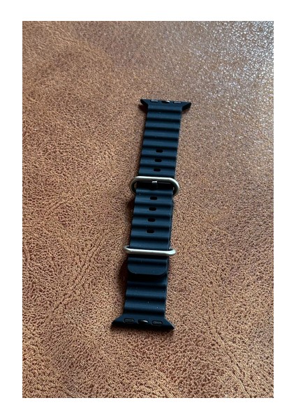 Apple Watch 4 Uyumlu 44MM Ocean Kordon Kaliteli Silikon Kayış Siyah