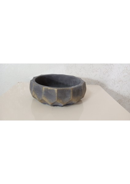 Saf Beton Geometrik Bonsai ve Aranjmana Özel Taş Saksı Suya Karşı 121 Yıl Ömürlü 009 modelleri