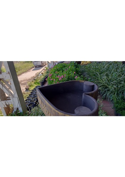 Kalp Şeklinde Beton Saksı (Gerçek Beton)