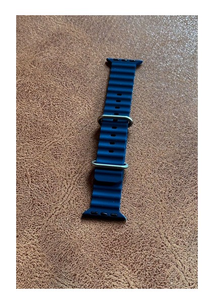 Apple Watch 7 Uyumlu 41MM Ocean Kordon Kaliteli Silikon Kayış Lacivert