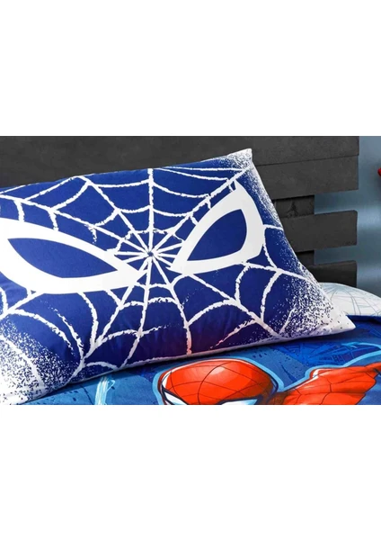 Outlet Disney Spider Man Blue  Pamuk Lisanslı Yastık Kılıfı 2 Adet