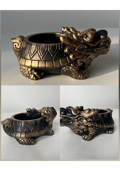 Mini Ejder Saksı (Gerçek Beton)