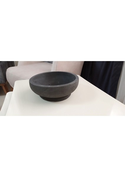 Beton Bonsai Saksısı Siyah Çift Taban fiyatları