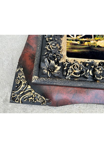 Doğanın Kalbindeki Yuva Adlı Iran Tebriz Halı Tablo 100X81CM - Duvar Halı Kilim Tablo indirimleri