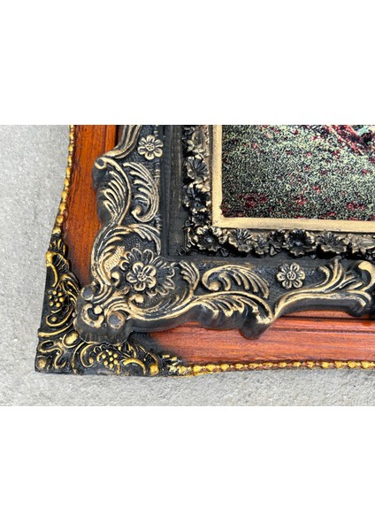 Saklı Değirmen Adlı Iran Tebriz Halı Tablo 95X75CM - Duvar Halı Kilim Tablo indirimleri