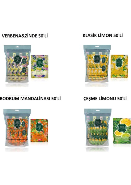 Kolonyalı Mendil Büyük Boy 50'li 4 Adet
