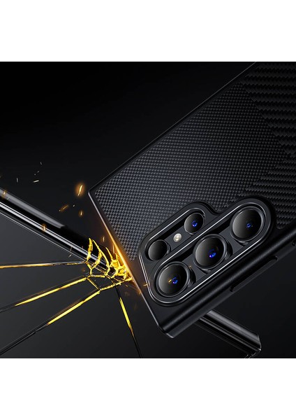 Galaxy S24 Kılıf Magsafe Şarj Özellikli Karbon Fiber Benks Montage Hybrid Armorpro Kevlar Kapak modelleri
