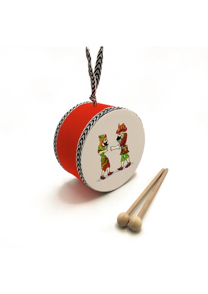 Çocuk Ramazan Davulu Hacivat Karagöz Baskılı Kırmızı fiyatları