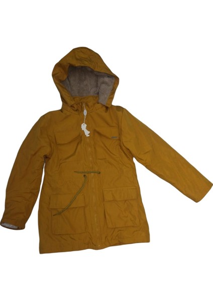Kapşonu Fermuarlı Çocuk Montu