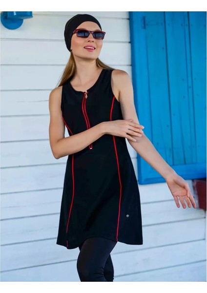 Yarım Fermuarlı Likralı Mayo Kumaşı Büyük Beden Seçenekli Askılı Taylı Mayo 2499 fiyatları