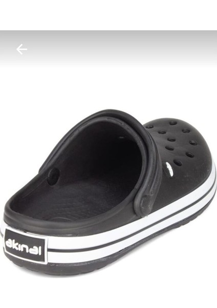 bella E195024 Unisex Hastane Tipi Sabo Terlik Siyah - Beyaz