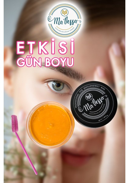 Profesyonel Kaş Şekillendirici Sabitleyici Wax Fırça Hediyeli 50 ml
