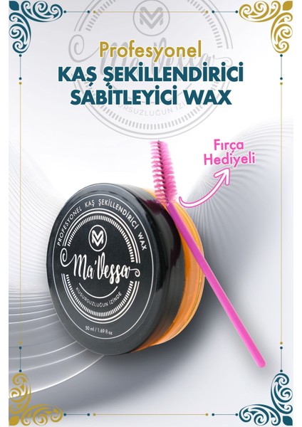 Profesyonel Kaş Şekillendirici Sabitleyici Wax Fırça Hediyeli 50 ml