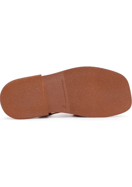 Kadın Taba Bilekten Bantlı Deri Comfort Sandalet fırsatları