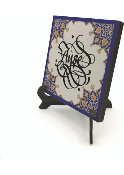 Geleneksel Hat Sanatı ile Mdf Üzerine Yazılı Masaüstü Isimlik