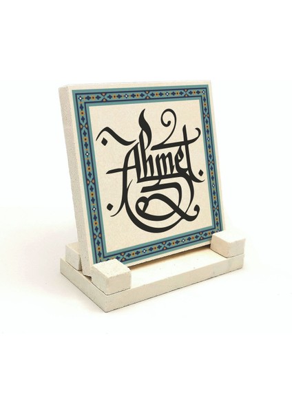 Geleneksel Hat Sanatı ile Doğal Taş Üzerine Yazılı Masaüstü Isimlik