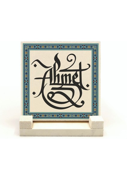 Geleneksel Hat Sanatı ile Doğal Taş Üzerine Yazılı Masaüstü Isimlik fiyatları