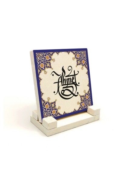 Geleneksel Hat Sanatı ile Doğal Taş Üzerine Yazılı Masaüstü Isimlik