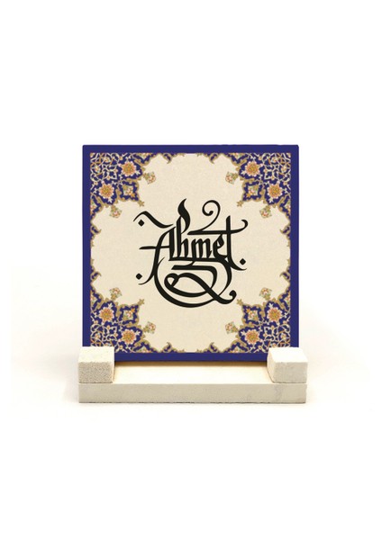 Geleneksel Hat Sanatı ile Doğal Taş Üzerine Yazılı Masaüstü Isimlik fiyatları