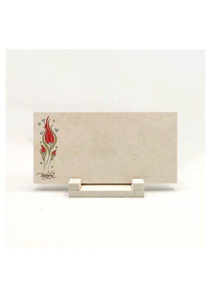 Geleneksel Hat Sanatı ile Doğal Taş Üzerine Yazılı Masaüstü Isimlik indirimleri