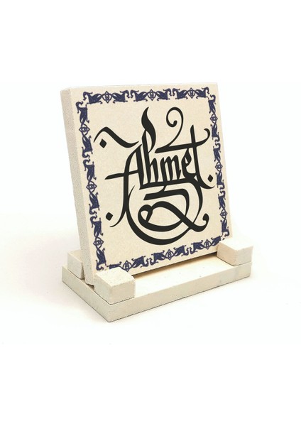 Geleneksel Hat Sanatı ile Doğal Taş Üzerine Yazılı Masaüstü Isimlik