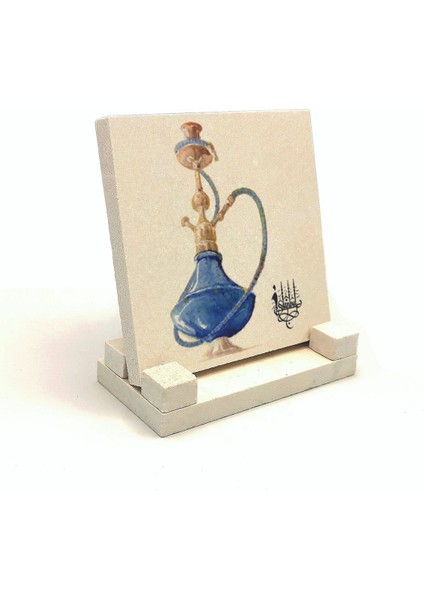 Istanbul Nargile Baskılı Doğaltaş Masaüstlük 10X10 Krt-58 fiyatları