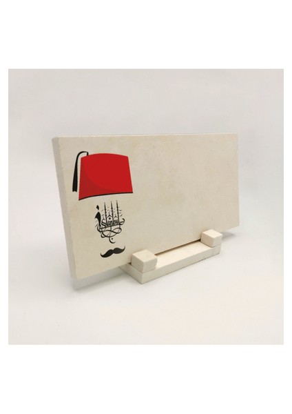 Geleneksel Hat Sanatı ile Doğal Taş Üzerine Yazılı Masaüstü Isimlik fırsatları