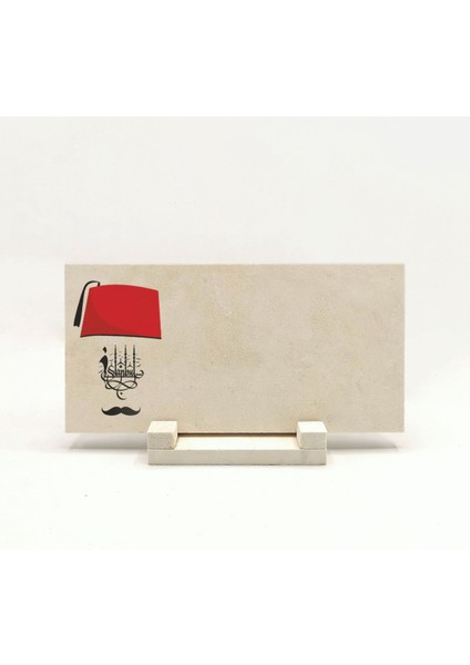 Geleneksel Hat Sanatı ile Doğal Taş Üzerine Yazılı Masaüstü Isimlik indirimleri