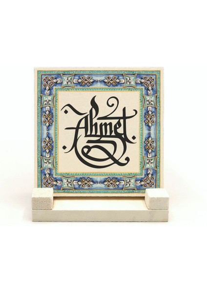 Kişiye Özel Hediyelik Hat Yazılı Kaligrafi Doğaltaş Masaüstü ISIMLIK10CM x 10CM fiyatları