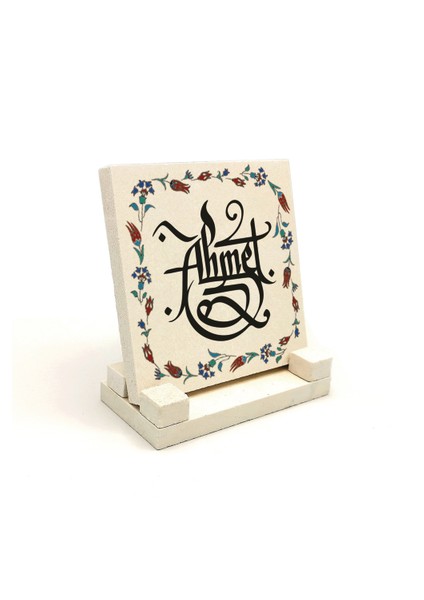 Geleneksel Hat Sanatı ile Doğal Taş Üzerine Yazılı Masaüstü Isimlik