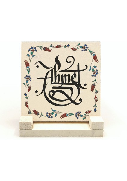 Geleneksel Hat Sanatı ile Doğal Taş Üzerine Yazılı Masaüstü Isimlik fiyatları