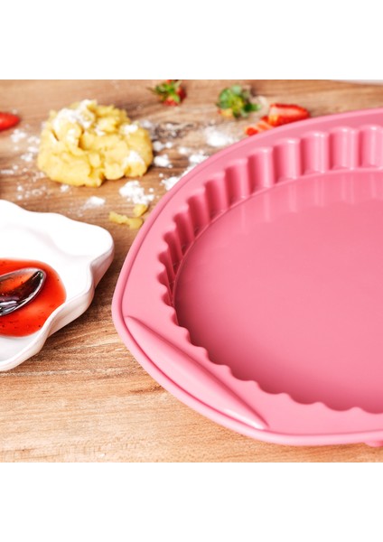 Silikon Tart Kalıbı Pembe