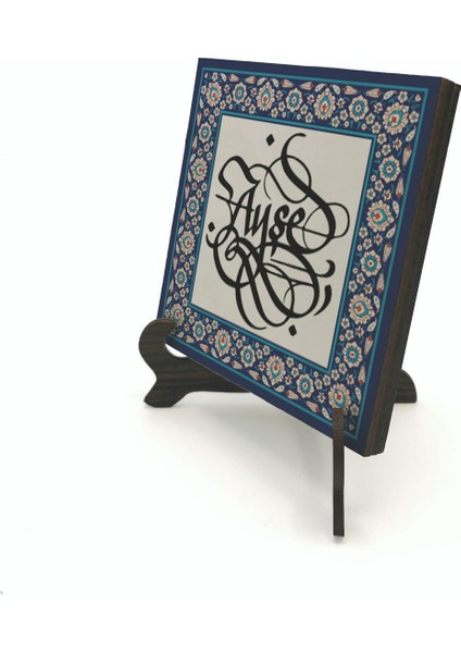 Geleneksel Hat Sanatı ile Mdf Üzerine Yazılı Masaüstü Isimlik