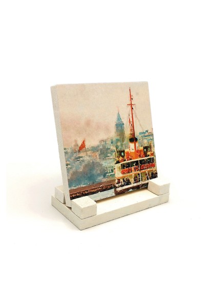 Istanbul Vapurbaskılı Doğaltaş Masaüstlük