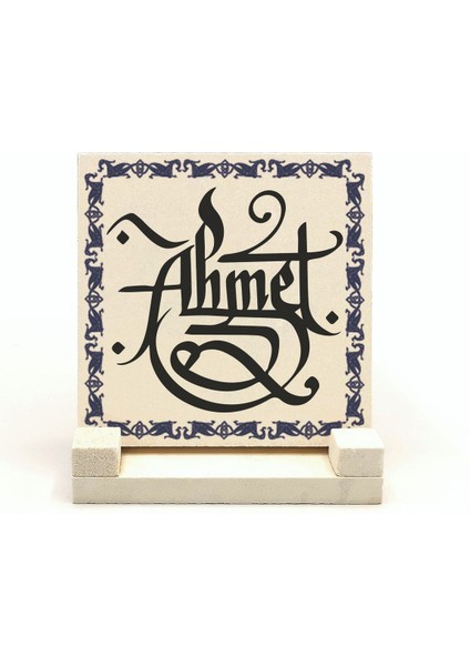 Geleneksel Hat Sanatı ile Doğal Taş Üzerine Yazılı Masaüstü Isimlik fiyatları