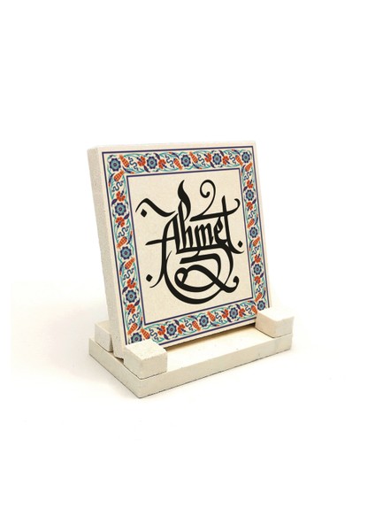 Geleneksel Hat Sanatı ile Doğal Taş Üzerine Yazılı Masaüstü Isimlik