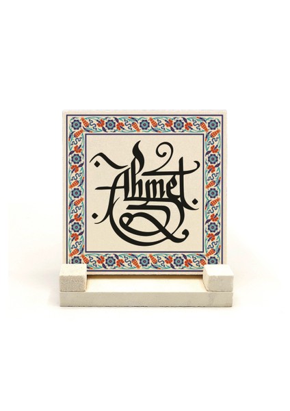 Geleneksel Hat Sanatı ile Doğal Taş Üzerine Yazılı Masaüstü Isimlik fiyatları