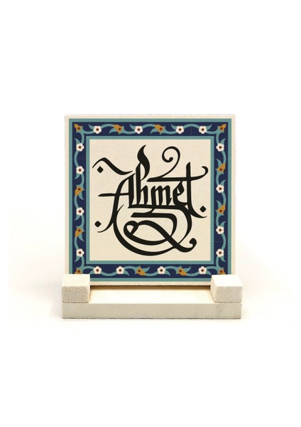 Geleneksel Hat Sanatı ile Doğal Taş Üzerine Yazılı Masaüstü Isimlik fiyatları